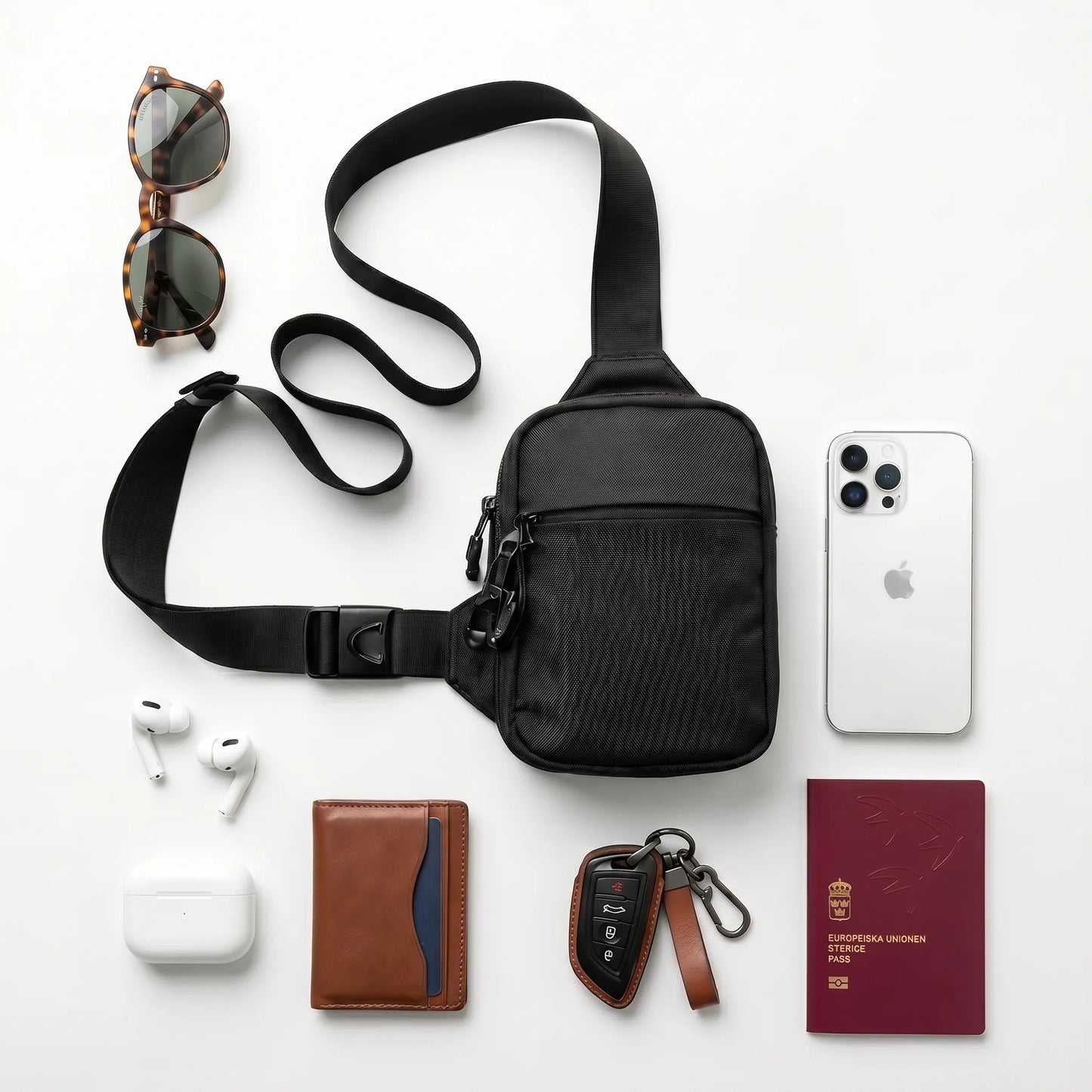 Capacité du sac bandoulière de voyage